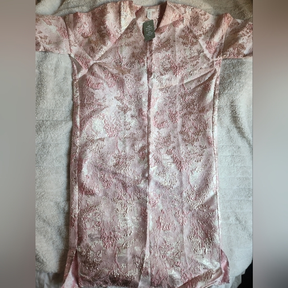 H&M Ramadan Modest Collection Brocade Kaftan Dress Light Pink sz M NWT - Picture 16 of 16